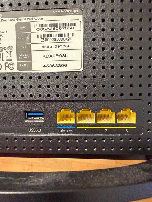 Router wireless Tenda AC15, AC 1900Mbps Dual-Band, Gigabit, 3 antene