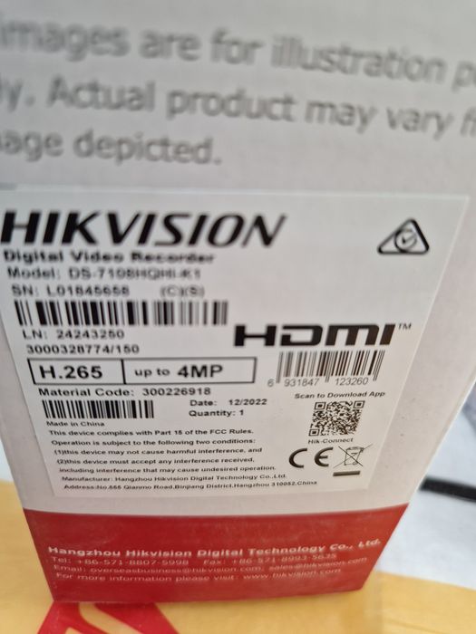 Dvr hikvision 8ch 4MB  DS-7108HQHI-K1(S)(C)