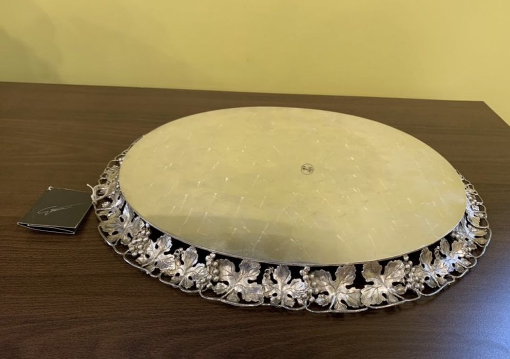 Superba tava argint 800 vechi/semnata 1153 gr (UNICAT)