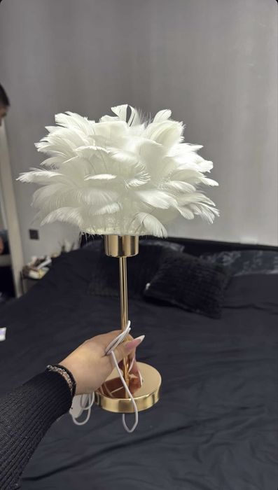 Настолна нощна  лампа  с пера
