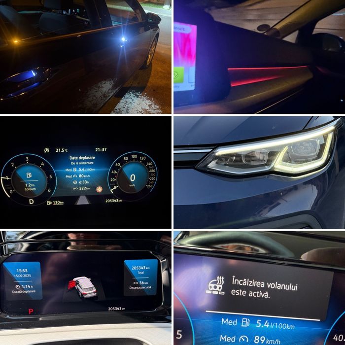 Vând Golf VIII / 8 / 2.0 Tdi 150 cp/ Matrix/Camera/ 2022