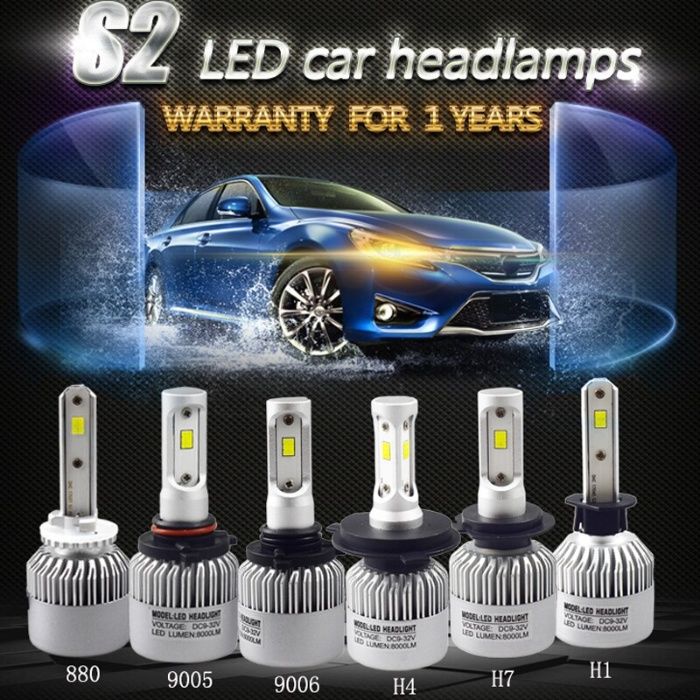 Set Becuri Led H1,H3,,H11,H16  16000 Lumeni