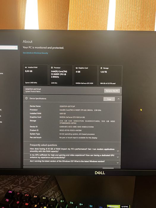 Vand setup de gaming
