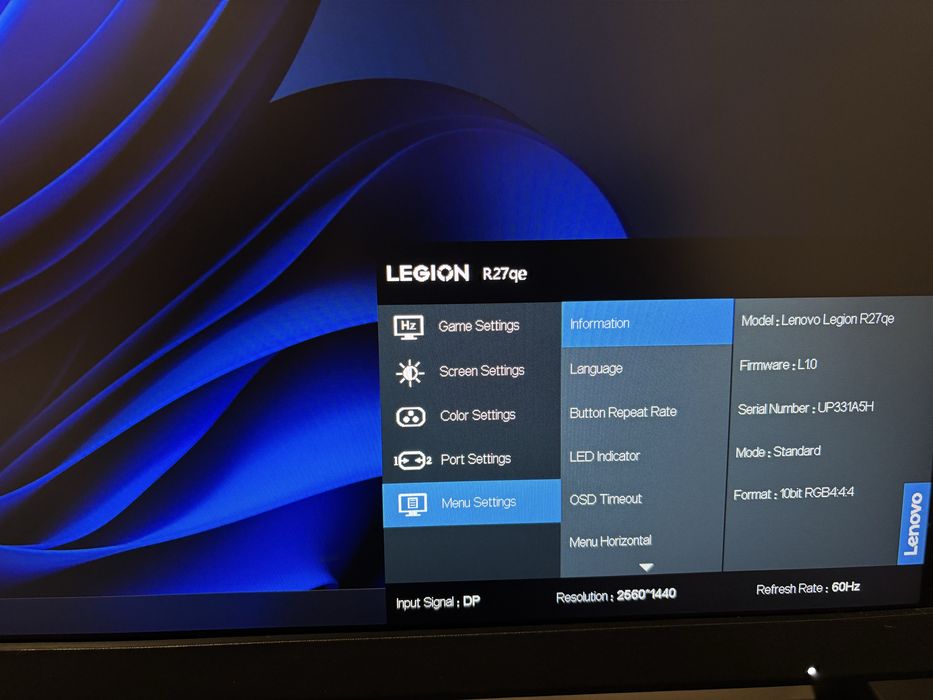 Monitor 2K IPS 180Hz Lenovo Legion