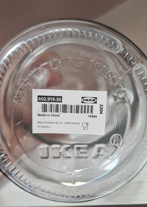 12 бр. стъклени буркани със стъклен капак 1.8L IKEA/VARDAGEN