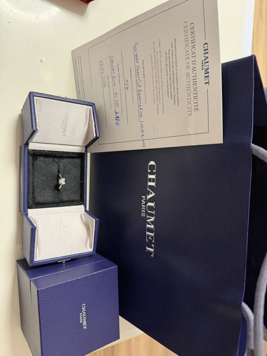 Inel Chaumet – diamant (hpht)1.03 ct heart -cut