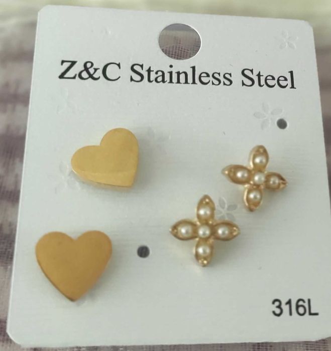 НОВИ!Нежни красиви обеци от стомана.