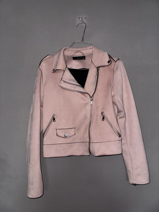 Яке Reserved, цвят розов, еко велур, размер S