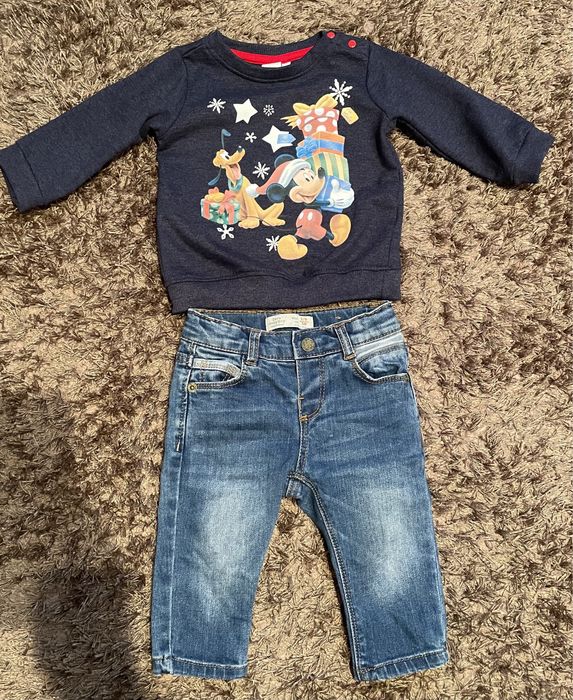 Zara baby Blugi Si Bluza 68 cm ca Noi Pret: 25 lei