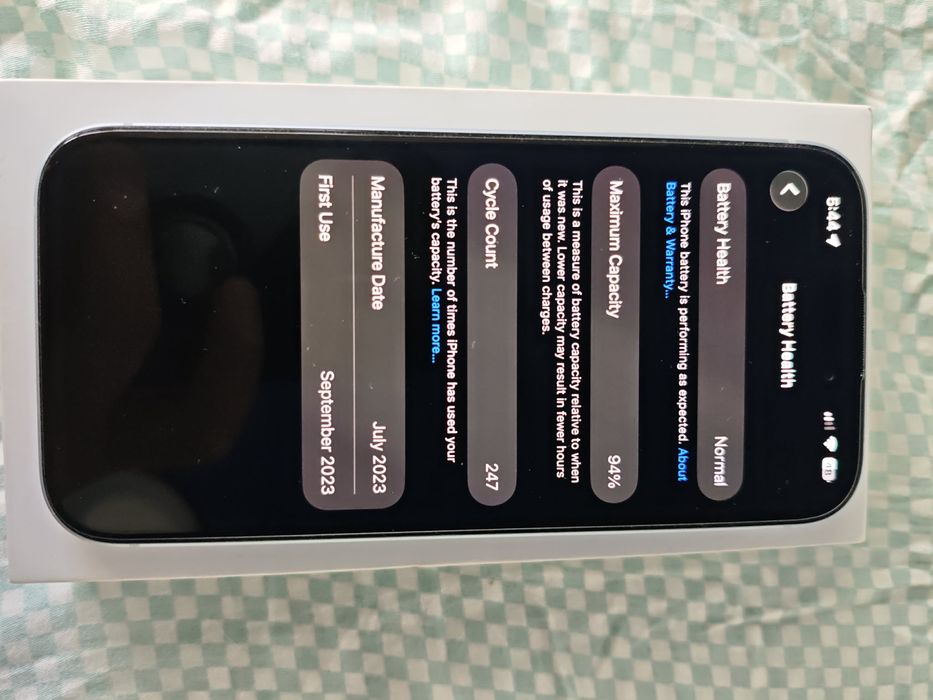 Телефон Iphone 15 128GB 94% батерия