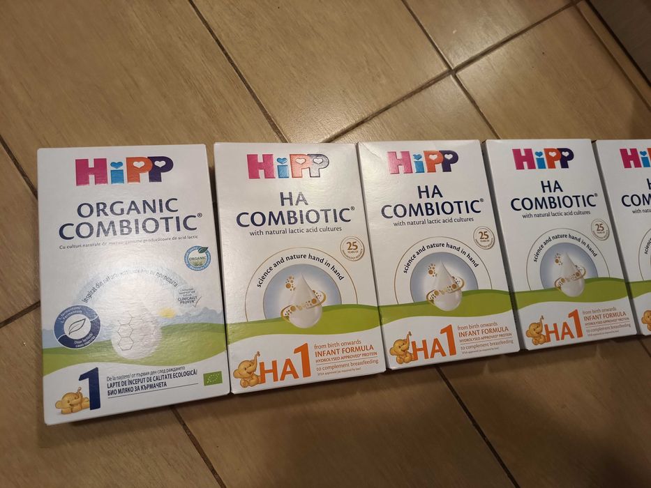 12 cutii lapte:6Hipp Combiotic HA1/Organ Comb1/Aptamil Biotik2/lactoză