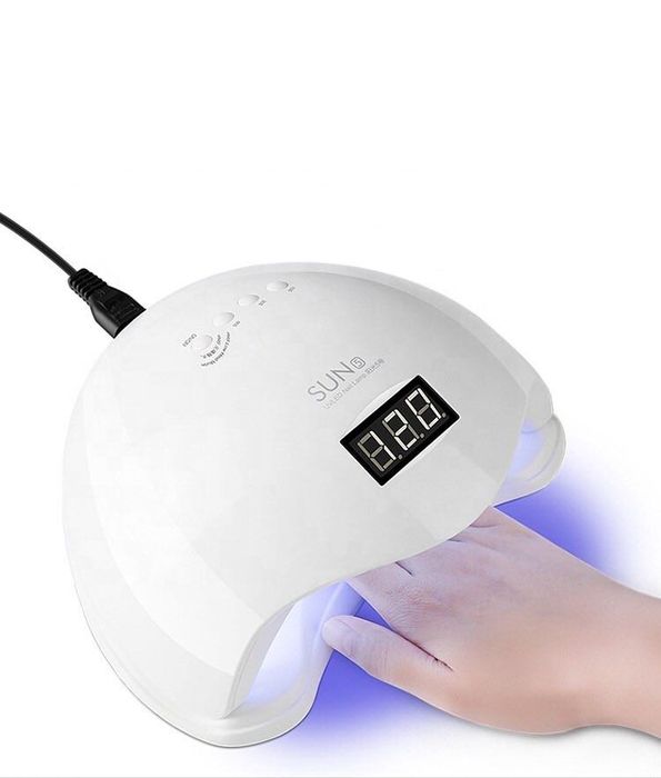 Lampa unghii UV LED SUN5 48w, senzor, display LCD, Alb