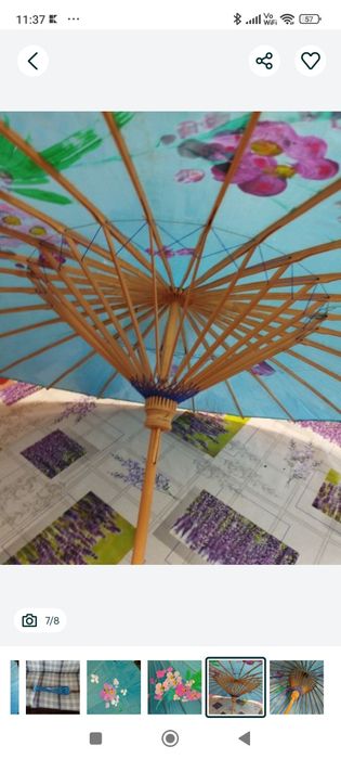 Ou fraberge, casetă de bijuterii și umbrela  de bambus