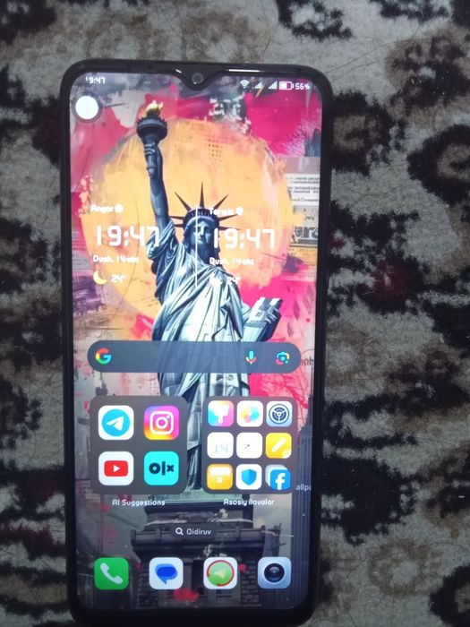 Honor x6a128gb Megicios versiya  obmenga iPhonex kelishamz srochnoga