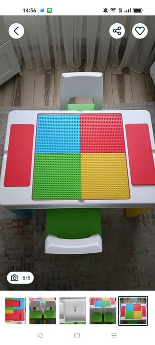 Masă multifuncțională și 2 scaune /3+ ani