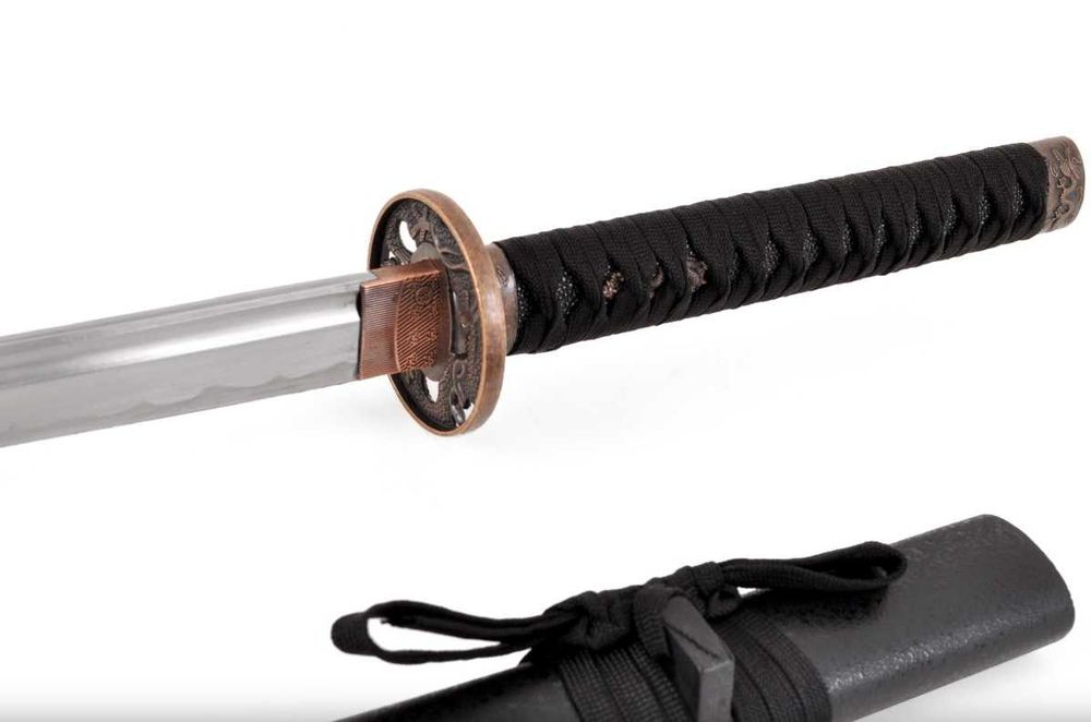 Катана Бушидо Katana Bushido Dragon Tenryu - меч с дървена кания и тцуба с Дракон