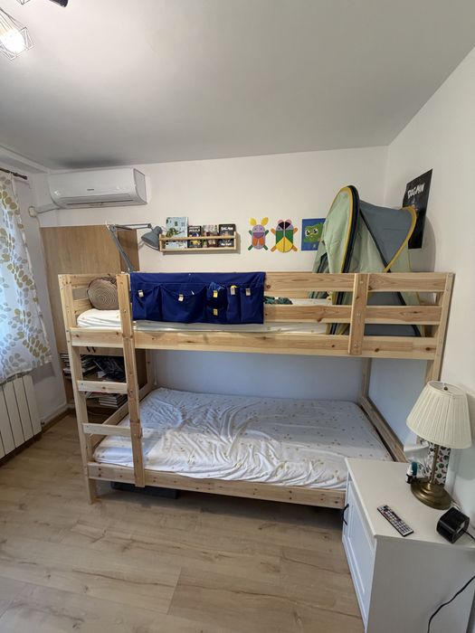 Pat supraetajat lemn MYDAL  IKEA 90/200+2 saltele