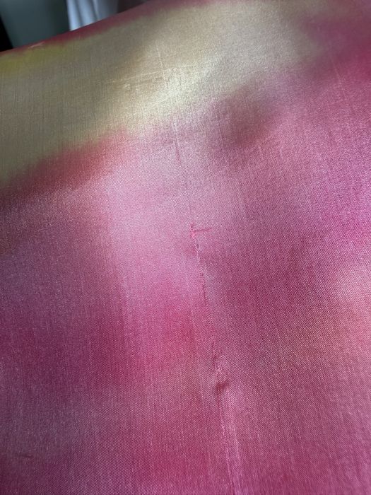 Eșarfă mătase pictată manual, culori superbe roz-fucsia, abstractă, NOUĂ