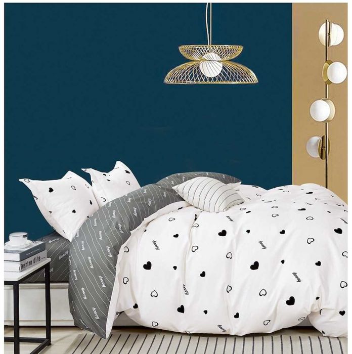 Спално бельо, 150 х 220 см, сатен, 4 части за единично легло