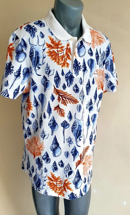 GANT Pique  Cotton Size XL НОВО! ОРИГИНАЛ! Мъжка Тениска!