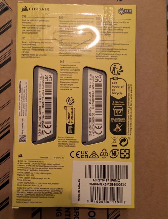 Vand ram 64gb ddr5 corsair vengeance CL40 SIGILAT