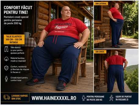 pantalon trening bumbac marime mare 12XL