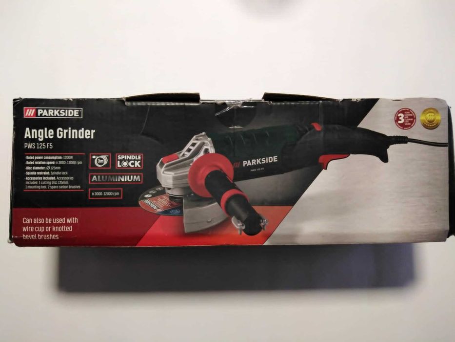 Ъглошлайф PARKSIDE PWS 125 F5 1200W и PARKSIDE ексцентрична виброшлайф машина 125мм 270W / PEXS 270 C3