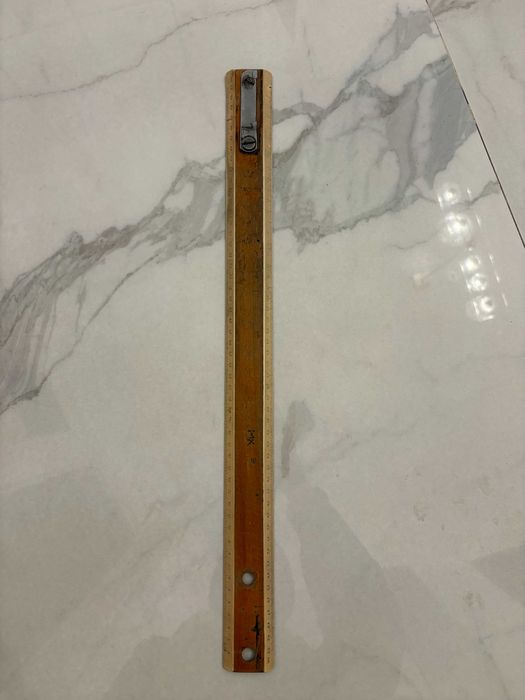 Rigla scolara veche din lemn anii 70 Romania