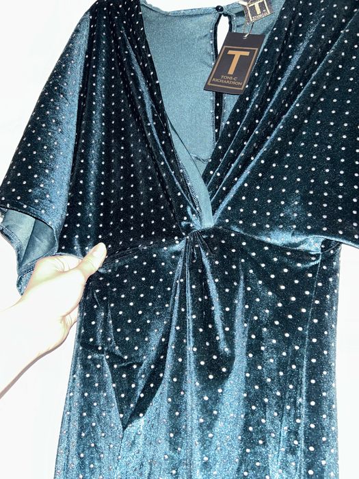 Rochie midi, TONI-C RICHARDSON, verde inchis