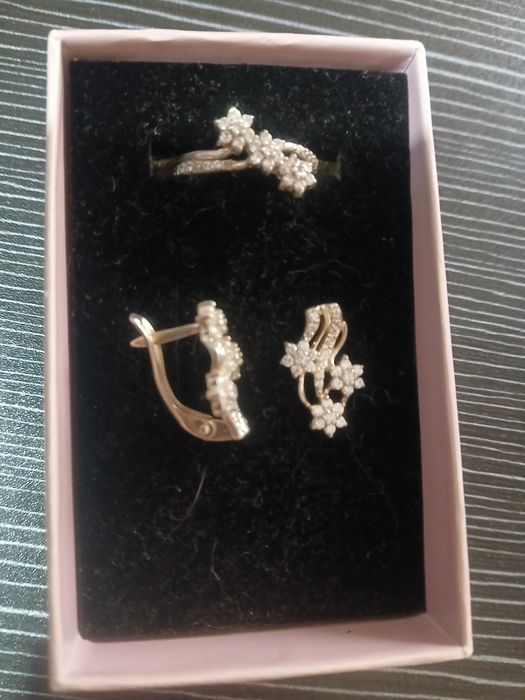 Кольцо и серьги (комплект)