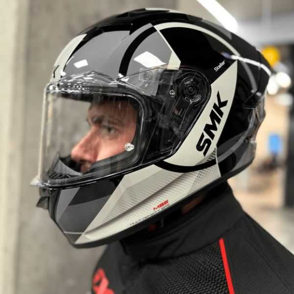 ПРОМОЦИЯ Мото каска за мотор SMK FURY  Gray/Black NEW