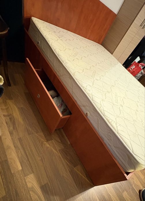 Pat si saltea cu arcuri 140x200