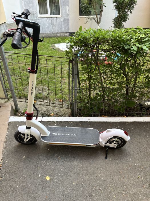 Trotinetă electrică MS Energy e20 Albă– Autonomie 60-70 km,Suspensii