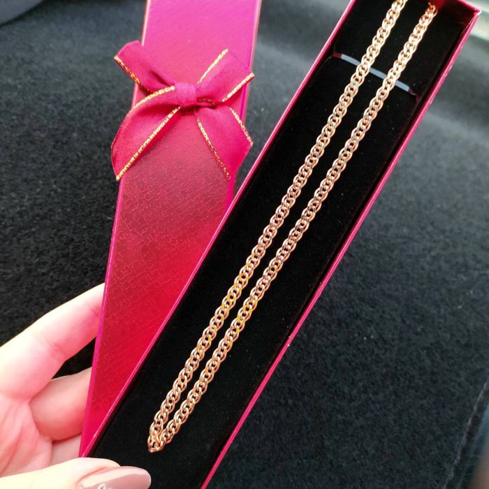 Золотая нежная цепочка золото 585 Доставка. Коробка в бонус)