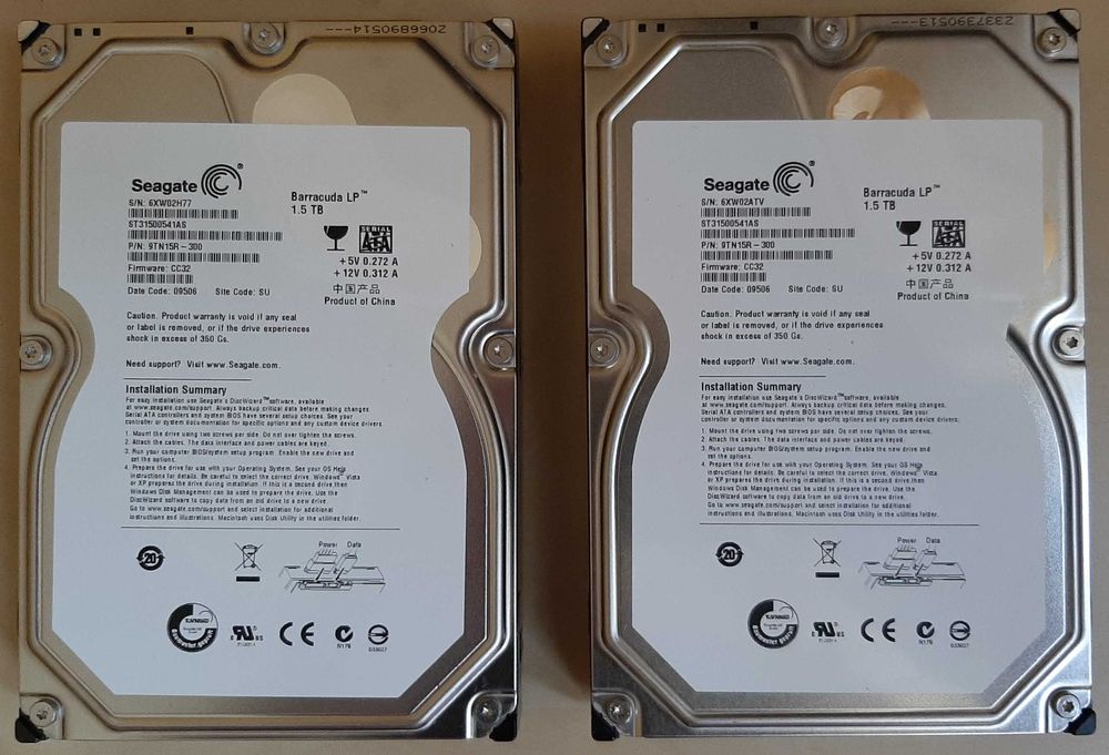 2 x HDD Seagata Barracuda 1.5TB ST31500541AS + BONUS!