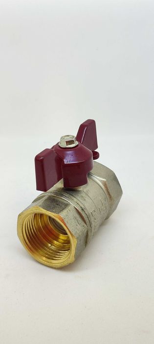 Кран шаровый латунный DN20 (3/4) PN40 Temper В-В-Бабочка (Россия)