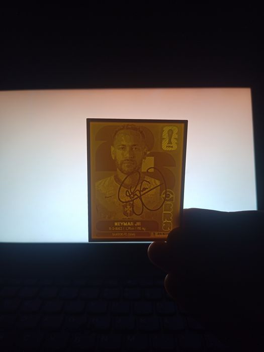 Panini World cup gold stiker din plastic cu semnătura