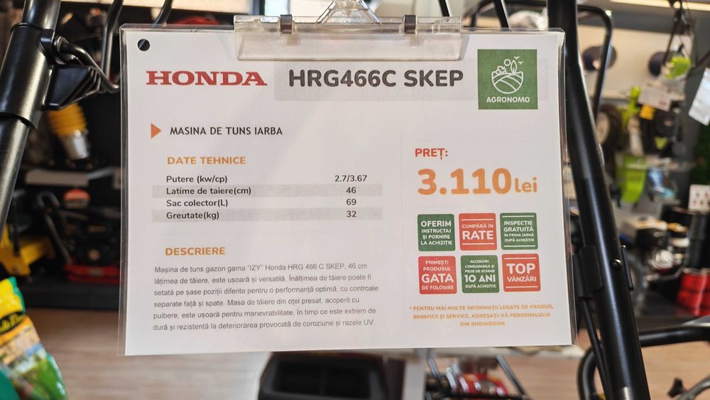 Masina de tuns gazon iarba Honda HRG466C1 Tractiune Autopropulsie