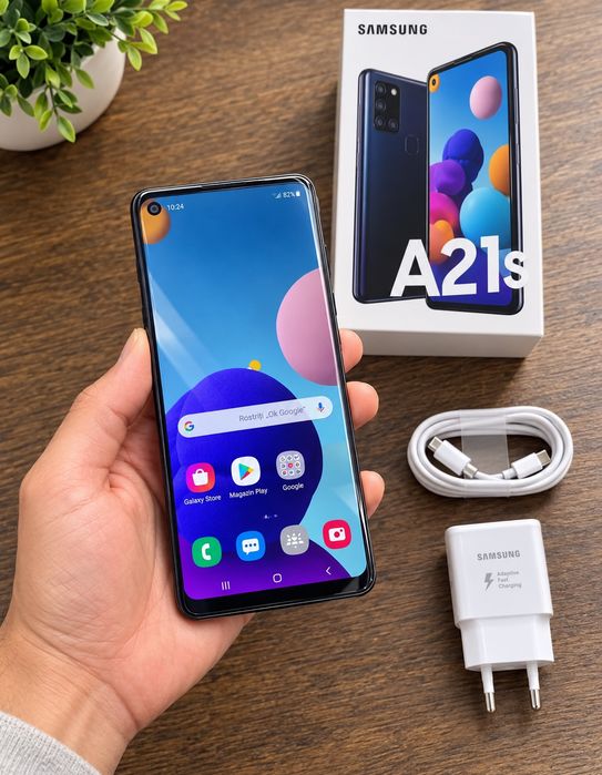 Telefon Samsung Galaxy A21s Impecabil Garanție Fullbox 32GB 3GB Ram Dual Sim Black 4G Trimit sau Predau Preț fix Nu schimb Nu negociez