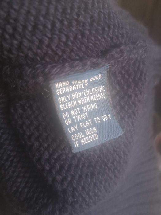 Ralph Lauren RL мъжки пуловер тъмно син памучен  с шал яка