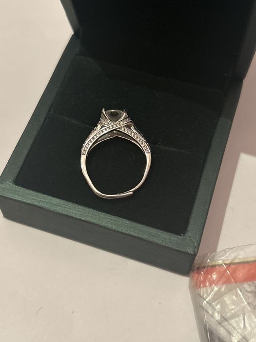 кольцо серебро/бриллиант