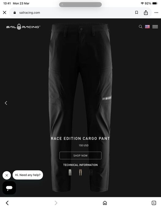 Sail Racing-оригинален карго панталон 34 размер