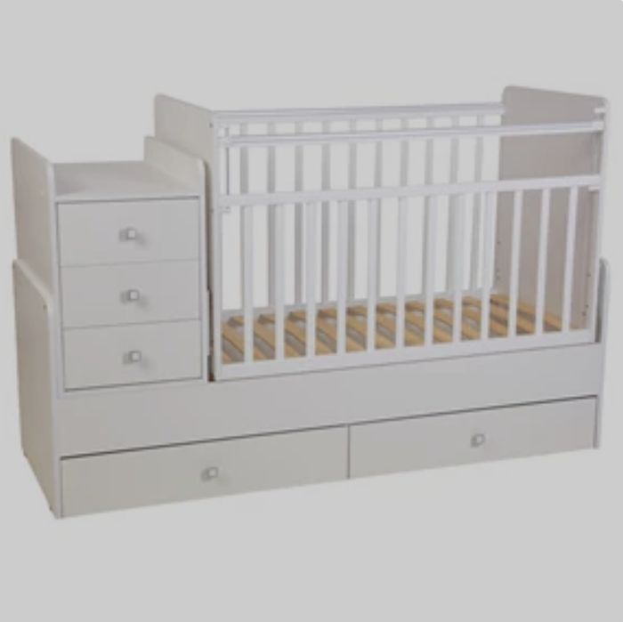 Детская кроватка Лель белая