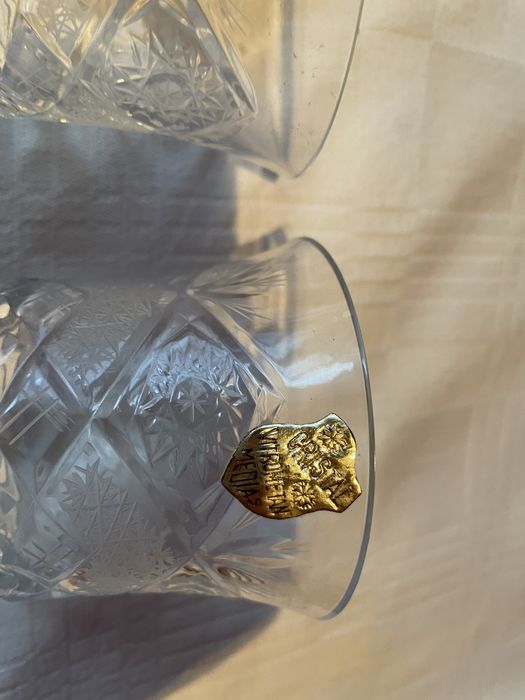 Carafa Cristal Vitrometan medias plus 6 pahare si 1 scrumiera