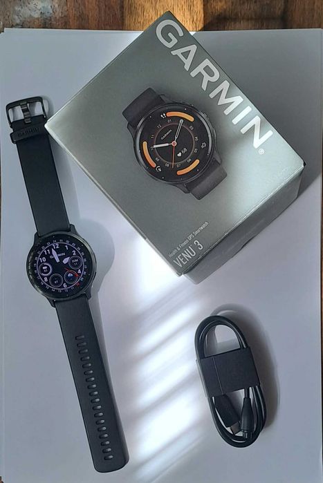 Smartwatch Garmin Venu 3 (45mm, Black/Slate) – Ca nou, garanție 3 ani
