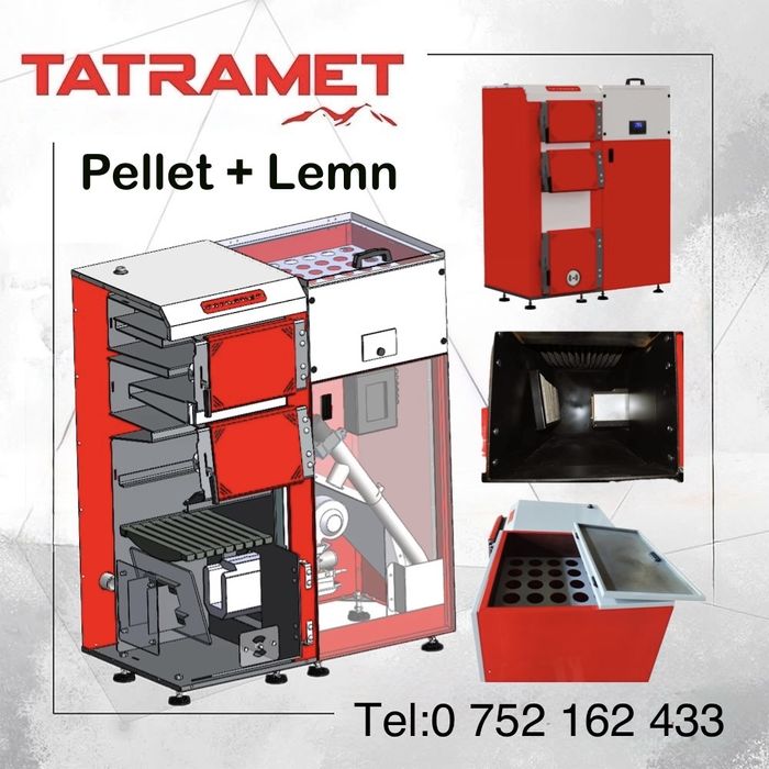 Centrala Peleți-Lemn, Tatramet Pell - 40kw, tabla otel 6mm