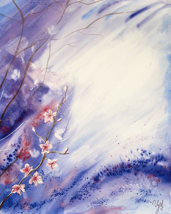 Акварелна картина с рамка 40/50