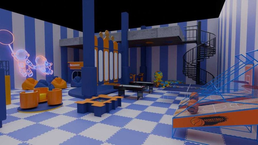 Детский лабиринт, детский игровой парк.