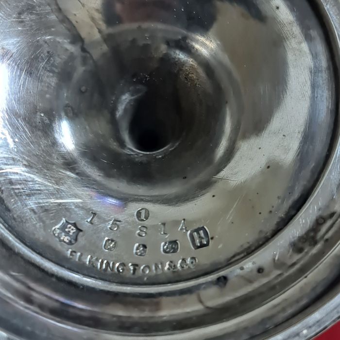 Pahar vechi 1894 Placat cu Argint!