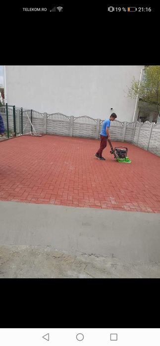 Montaj pavele bordura Rigola gazon